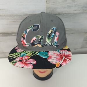 Baseball Cap Cali Hat Hawaiian Tropical Floral Flat Bill Snapback Adjustable Men